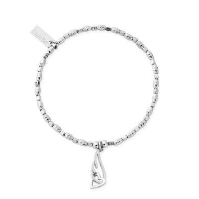 Women Jewellery ChloBo  | Soul Glow Interlocking Heart And Angel Wing Bracelet