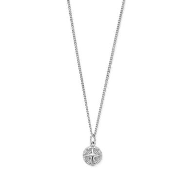 Men Jewellery ChloBo  | Men’S Curb Chain Compass Necklace