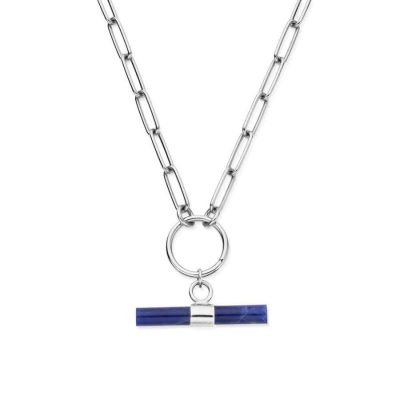 Women Jewellery ChloBo  | Link Chain Sodalite T-Bar Necklace