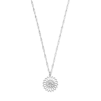 Women Jewellery ChloBo  | Twisted Rope Chain Flower Mandala Necklace