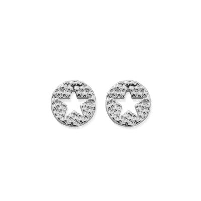 Women Jewellery ChloBo  | Sparkle Star In Circle Stud Earrings