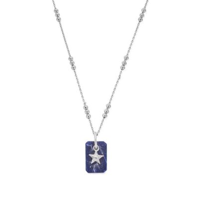 Women Jewellery ChloBo  | Triple Bobble Chain Sodalite Star Necklace