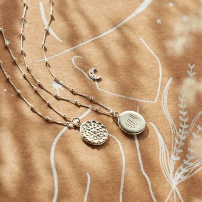 Women Jewellery ChloBo  | Bobble Chain Moon Flower Necklace