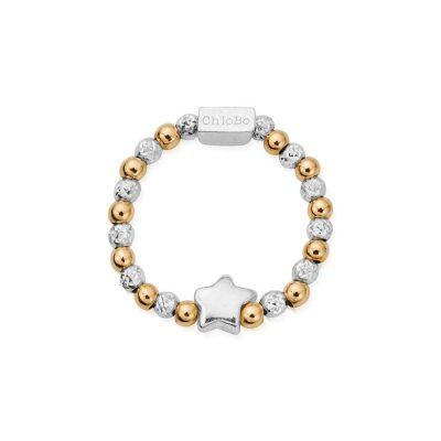 Women Jewellery ChloBo  | Mixed Metal Inset Star Ring