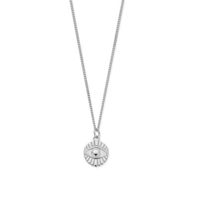 Men Jewellery ChloBo  | Men’S Curb Chain Evil Eye Sunray Necklace