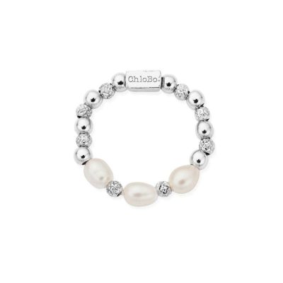 Women Jewellery ChloBo  | Triple Sparkle Pearl Ring