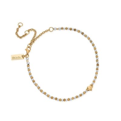 Women Jewellery ChloBo  | Mixed Metal Inset Star Anklet