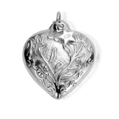 Women Jewellery ChloBo  | Xl Embossed Heart Pendant