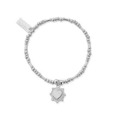 Women Jewellery ChloBo  | Children’S Personalised Pumpkin Raised Heart Bracelet